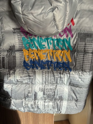 Benetton kids winter jacket new for 11-12 years black and gray