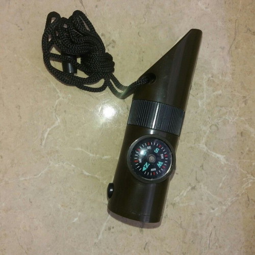 Survival multitool 4 in 1 with whistle, compass, thermometer and LED flashlight like new