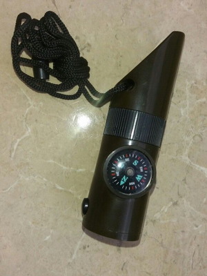 Survival multitool 4 in 1 with whistle, compass, thermometer and LED flashlight like new