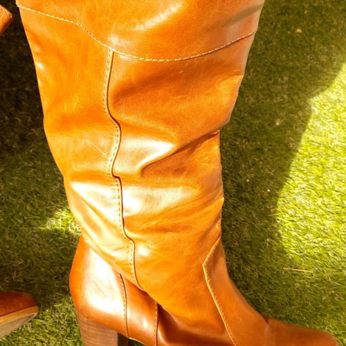 Stradivarius boots used, brown, size 39, comfortable heel