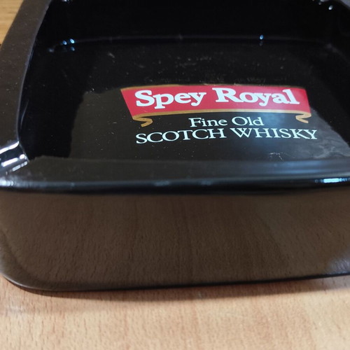 Spey Royal scotch whisky ceramic ashtray used, vintage promotional