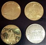  4 αναμνηστικά κέρματα Ρόδος