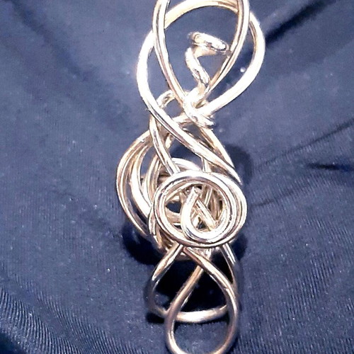 Carolina silver plated ring, handmade, Fantasy Unique Jewelry