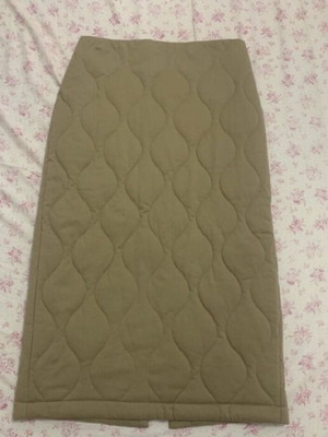 Zara midi skirt new, cotton, khaki, winter fabric