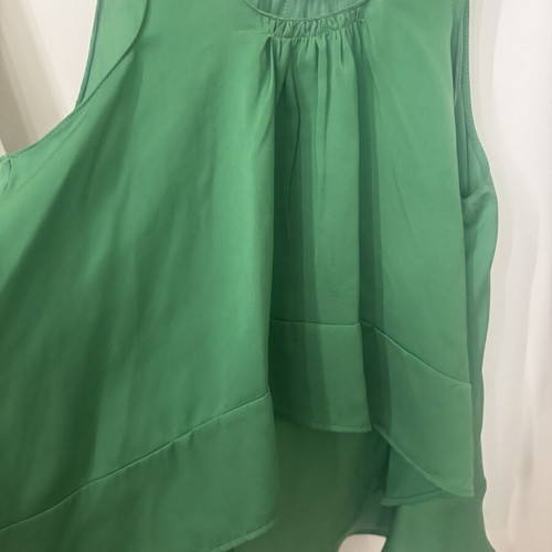 Zara women's sleeveless blouse like new, green, size S