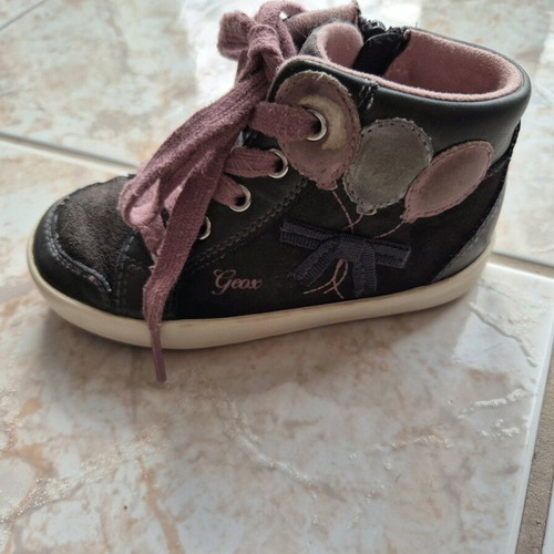 Geox ankle boots like new, gray pink, size 25
