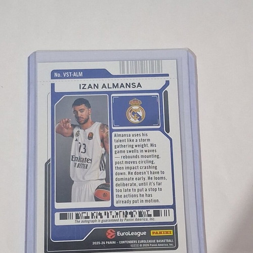 Izan Almansa auto /49 Panini Contenders basketball card