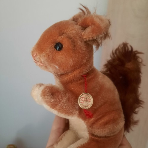 Hermann Teddy Original mohair squirrel plush toy, vintage