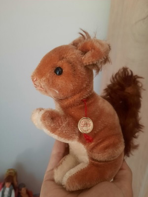 Hermann Teddy Original mohair squirrel plush toy, vintage