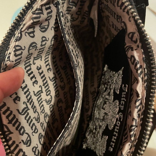 Juicy Couture crossbody bag, black and silver sparkle