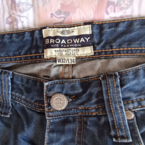 Broadway men's jeans W33 L32 blue 100% cotton like new