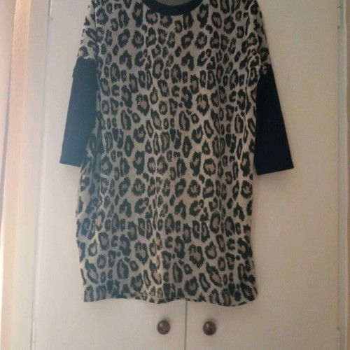 Animal print blouse dress used