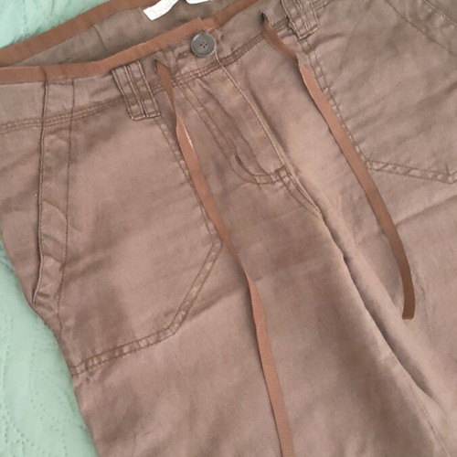 Linen pants brown size S like new Ysatis