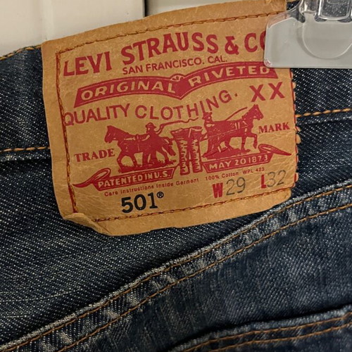 Levi’s 501 jeans used, size W29 L32, blue