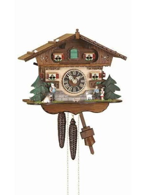 Ρολόι κούκος κουρδιστό καινούργιο με παράσταση Χάιντι και Πέτερ Black Forest 1505