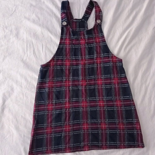 Terranova checked salopette dress like new, size M
