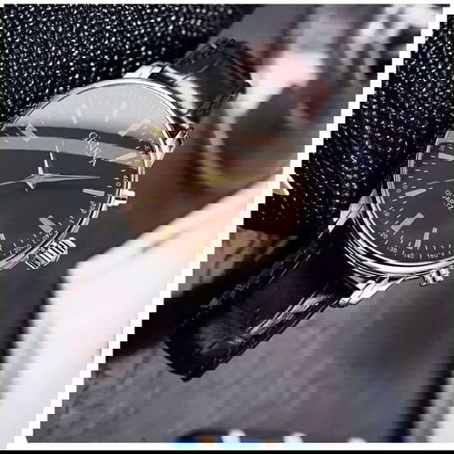 Quartz ρολόι Unisex Geneva με δερμάτινο καφέ λουράκι νέο