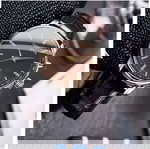 Quartz ρολόι Unisex Geneva με δερμάτινο καφέ λουράκι νέο