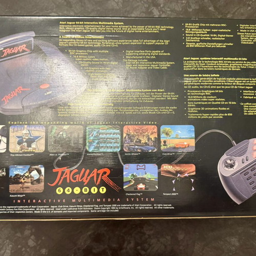 Atari Jaguar 64-Bit Power Kit console like new with manuals and box