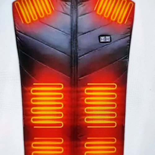 Heated vest with 3 heating levels and 15 zones, new