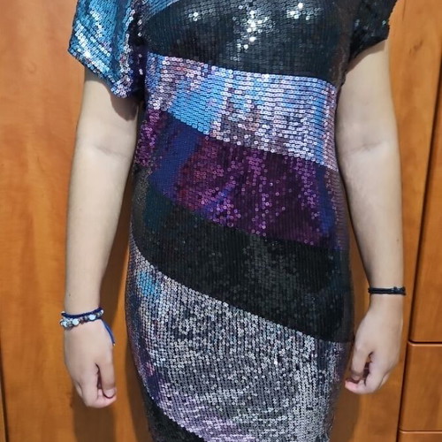 bershka purple sequin dress Bershka Halter Sequin Mini Dress in Purple
