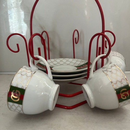 Metal Cup Holder like new for espresso or Greek coffee cups