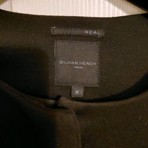 Silvian Heach jacket black with quilted sleeves and sequins like new