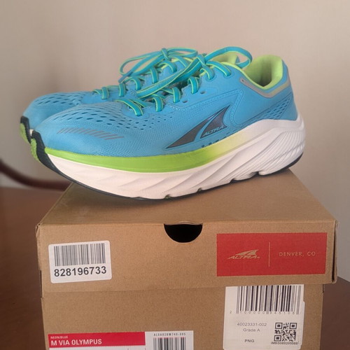 Altra VIA Olympus men's running shoes size 42, turquoise and white