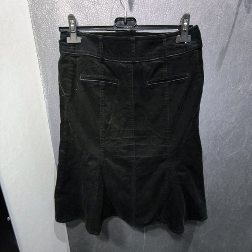 Black midi corduroy skirt Camaieu like new