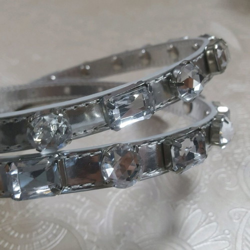 Women's silver belt with sparkling stones new