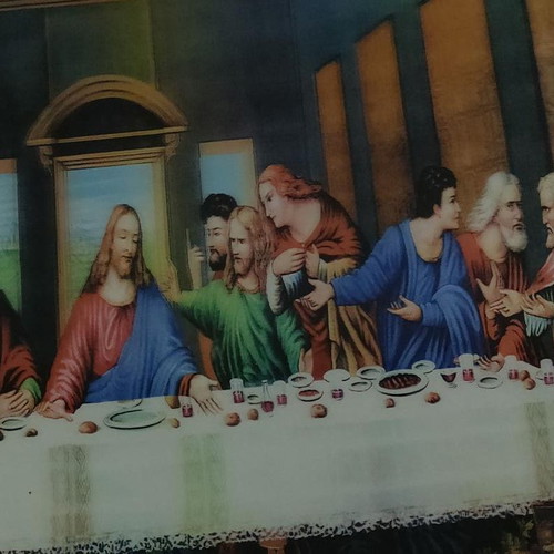 3D Last Supper Art Piece with Motion Effect 39x29cm like new