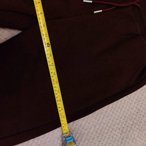 Women's burgundy tracksuit 2XL with lining and elastic waist