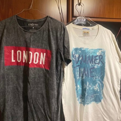 Summer T-shirts like new, pack of 2, Funky Buddha, white and blue