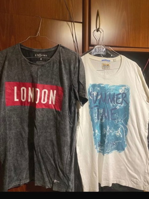 Summer T-shirts like new, pack of 2, Funky Buddha, white and blue