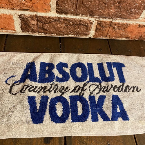 Bar towel Absolut Vodka used, 48 x 22 cm
