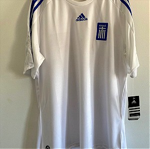 Εμφάνιση Φανέλα Εθνικής Ελλάδος Ποδοσφαίρου Adidas Λευκή Μέγεθος XL Συλλεκτική Euro 2004