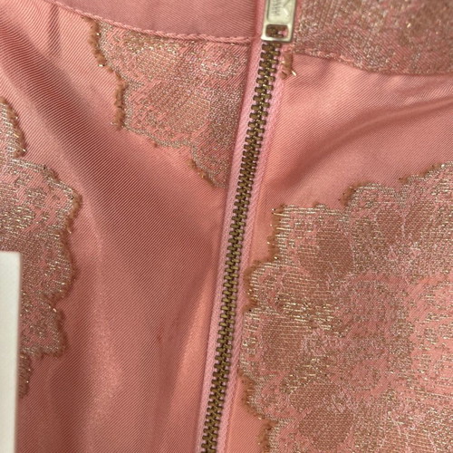 Topshop skirt new, taffeta with embroidery and pleats, pink salmon
