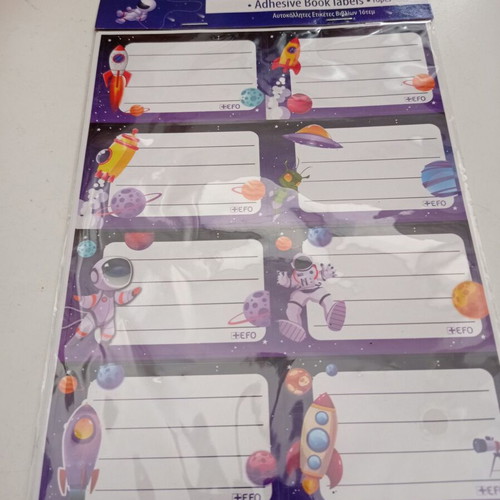 Adhesive school labels pack of 16 new
