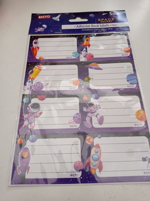 Adhesive school labels pack of 16 new