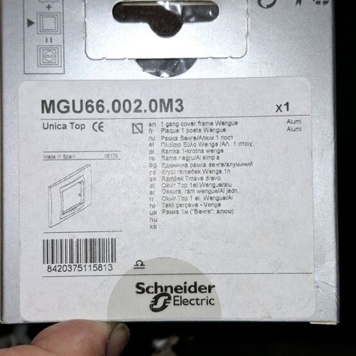 Single frame Wenge/Aluminium Schneider Electric Unica Top new