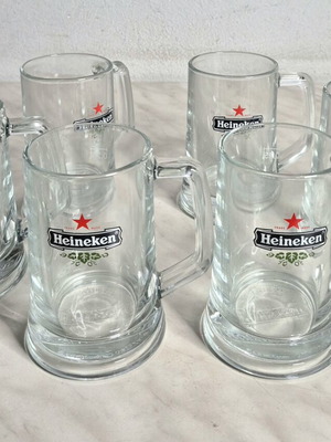 Σετ ποτηριών μπύρας Heineken καινούργιο, πακέτο 6, 25 cl