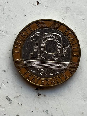 France 10 Francs 1992 Coin used