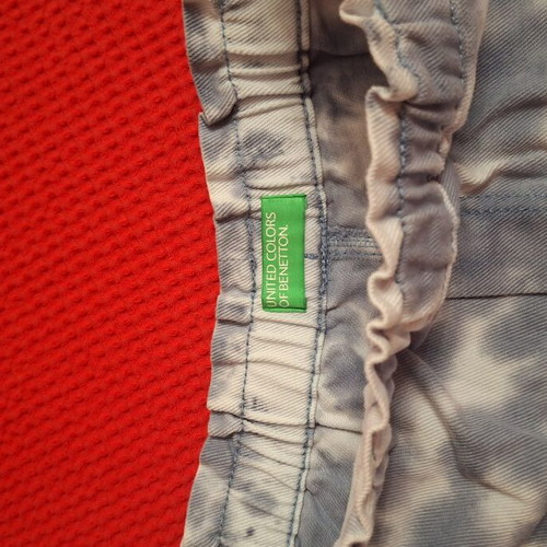 Girls' shorts Benetton like new, size 158 cm, white and blue