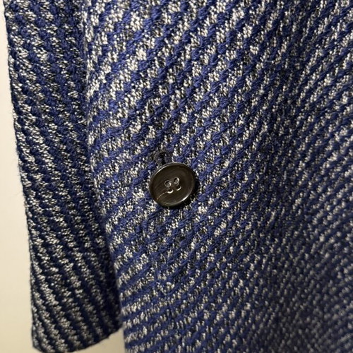 Oversized Mango coat medium, like new, navy blue gray textured knit