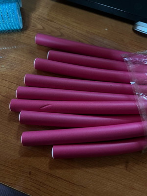 Curl rollers set like new with free makeup bag