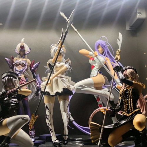 Anime PVC figures used, girls set