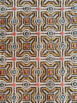 Vintage handmade mosaic table linen used 53x53 cm