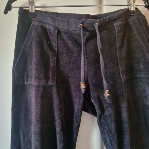 SugarFree black velour sweatpants, size M