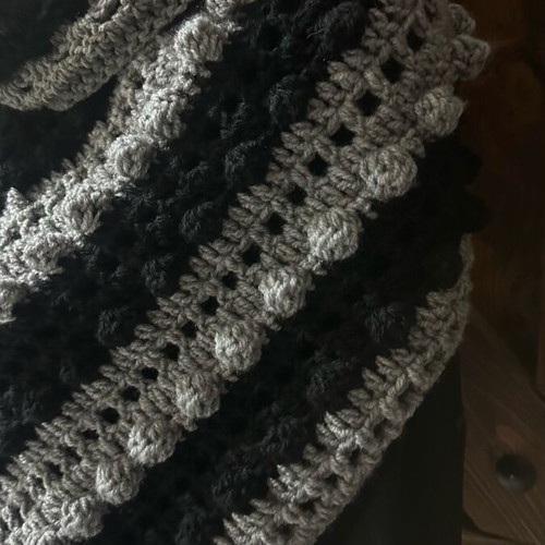 Handmade knitted poncho with hood made to order