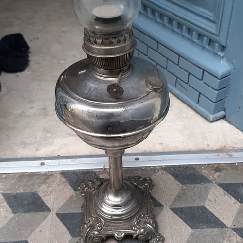 Ditmar antique oil lamp used, Austrian, early 20th century